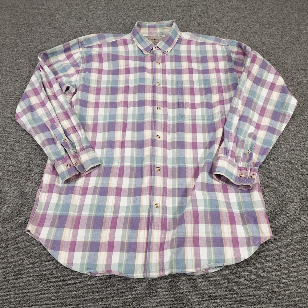 Bogari Studio Shirt Mens XL Multicolor Plaid Button Down Long Sleeve Casual